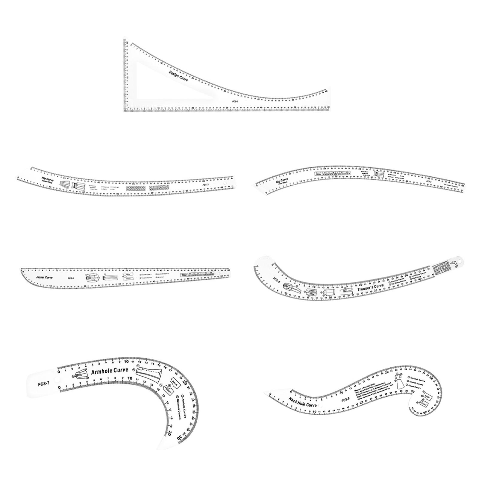 Sewing Gauge Ruler - Règle de courbe française, modèle de