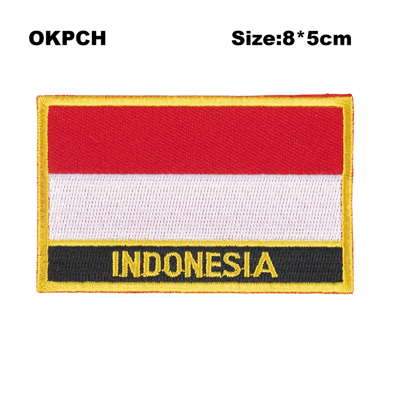 Sewing Indonesia - Patchs de broderie de drapeau indonésie,